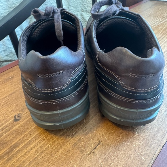 Ecco Men's Fenn Tie Lace Oxfords. Size 42-=8-8.5 Dark Brown Leather. - Picture 6 of 13